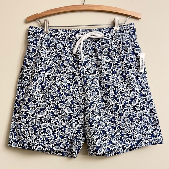 NWT Men’s Goodthreads Floral Swim Trunks Size S - Picture 1 of 8